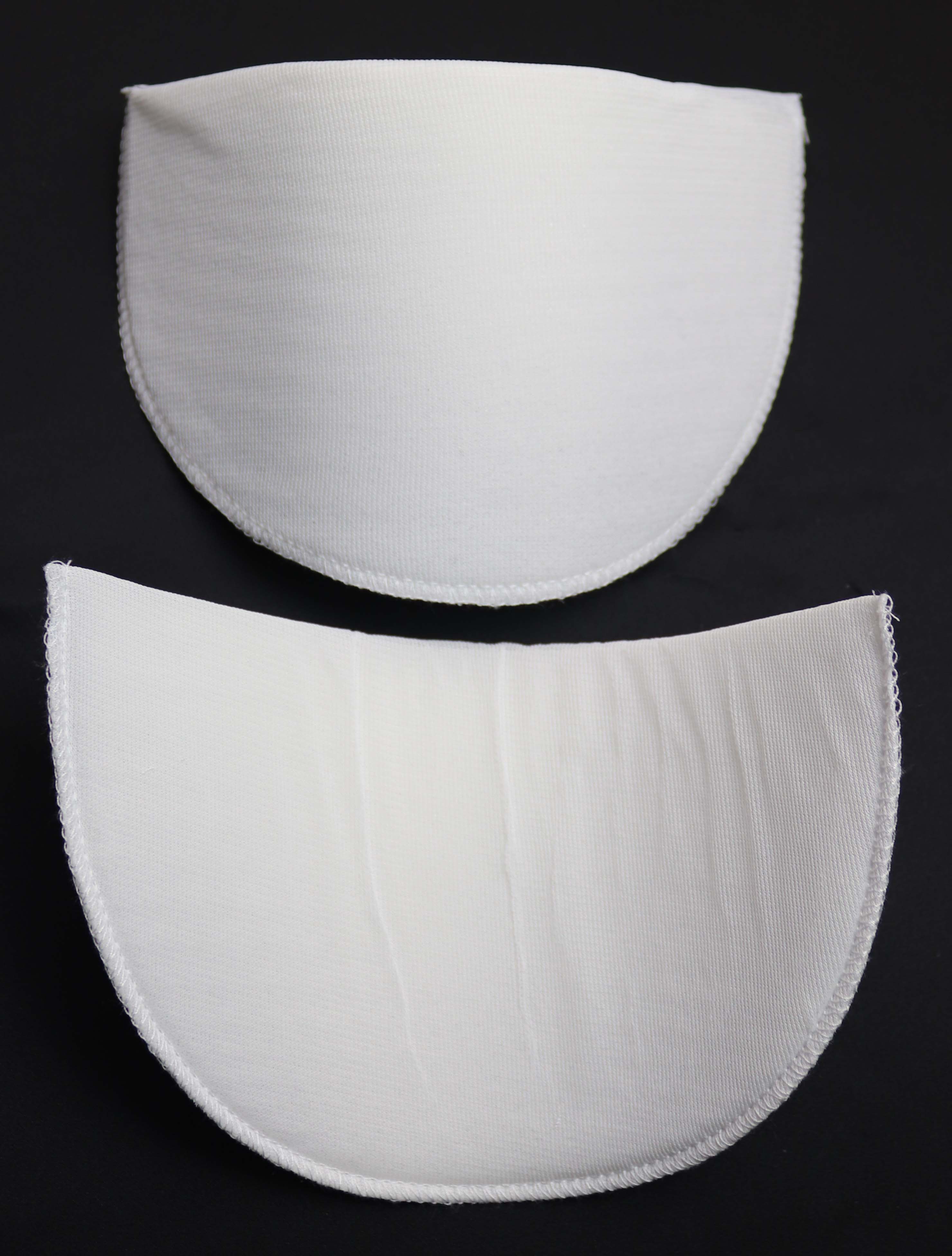 NYLON COVERED FOAM SHOULDER PADS - LARGE - WHITE